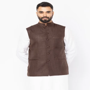 Coffee Textured Mixed Cotton Coaty